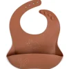 LET83700 Bavoir en silicone imprimé - Écureuil caramel BB&CO