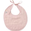 LET83700 Bavoir naissance Bi-matière Rose blush - BB&Co