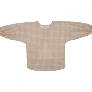 LET83700 Bavoir tablier enduit carreaux nude 3-5 ans - BB&Co