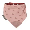 LET83700 Bavoir-bandana arc en ciels rose