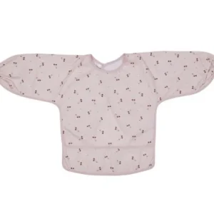 LET83700 Bavoir-tablier enduit cerises 6/24M