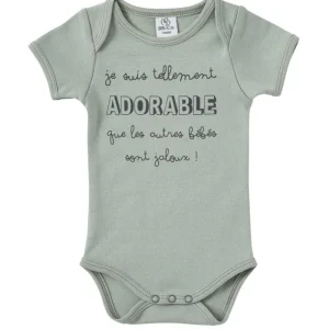 LeT Les enfants Terribles Body Manche courte "adorable" vert de gris