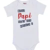 LET83700 Body manches courtes "Avec papi tout est permis !" blanc