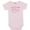 LET83700 Body manches courtes "9 mois pour me fabriquer" rose pastel