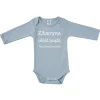 LET83700 Body manches longues "L'homme idéal existe" bleu grisé - BB&Co