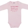 LET83700 Body manches longues "9 mois pour me fabriquer" rose pastel