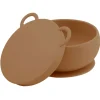 LET83700 Bol antidérapant + couvercle en silicone Minikoioi - Caramel