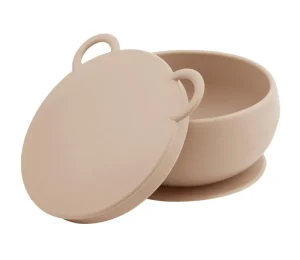 LET83700 Bol antidérapant + couvercle en silicone Minikoioi - Nude