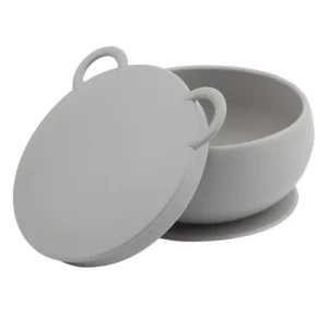 LET83700 Bol antidérapant + couvercle en silicone Minikoioi - rose