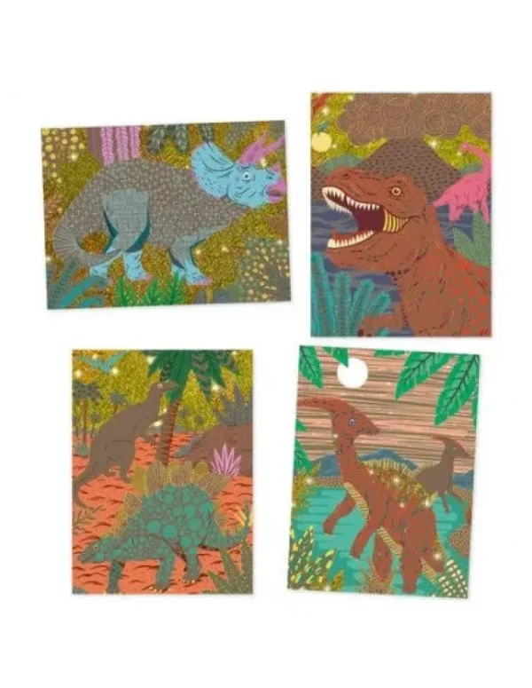 LET83700 cartes a gratter - le règne des dinosaures - Djeco