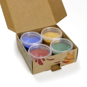 LeT Les enfants Terribles Coffret 4 pots "Aki" peinture aux doigts naturelle & vegan