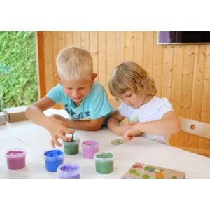 LeT Les enfants Terribles Coffret 4 pots "Aki" peinture aux doigts naturelle & vegan