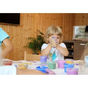 LeT Les enfants Terribles Coffret 4 pots "Aki" peinture aux doigts naturelle & vegan