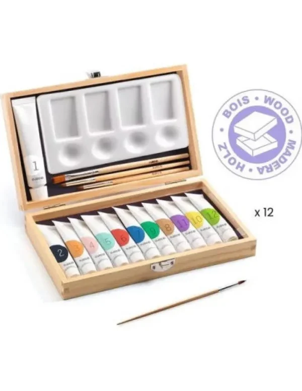 LET83700 Coffret d'artiste - 12 gouaches