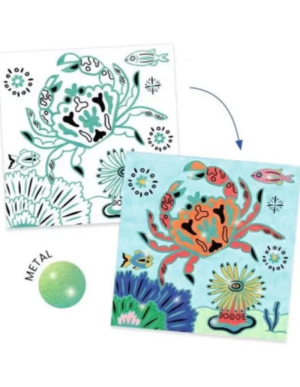 LET83700 COLORIAGES BRILLANTS - SOUS LA MER - Djeco