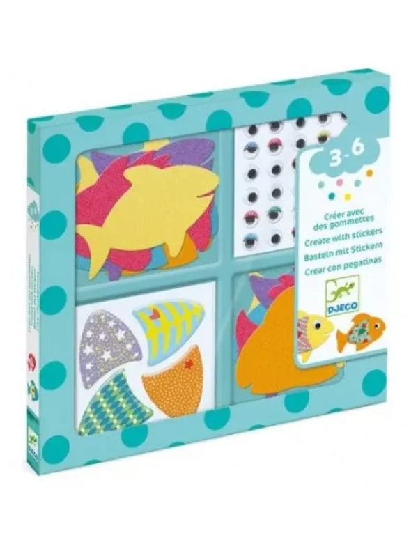 LeT Les enfants Terribles Créer avec des gommettes - j'aime les poissons