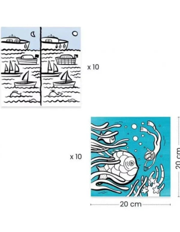 LET83700 distributeur de coloriage, océan - Djeco