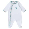 LET83700 Dors-bien coton blanc / imprimé multicolore "Petit Coeur" Baby Pop