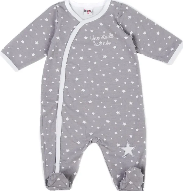LET83700 Dors-bien mixte jersey "Une étoile est née" imp. étoiles