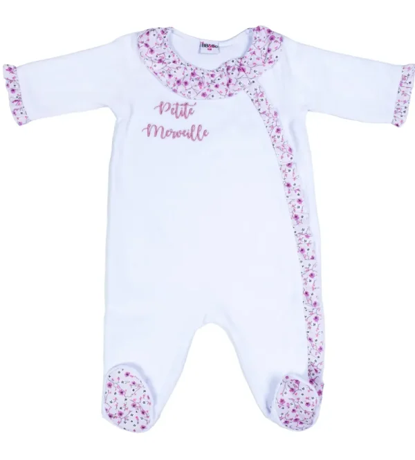 LET83700 Dors-bien velours "Petite merveille" Frenchy Liberty blanc/liberty