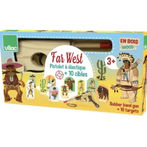LET83700 Farwest - Jeu de tir au pistolet à élastiques avec cibles - Vilac