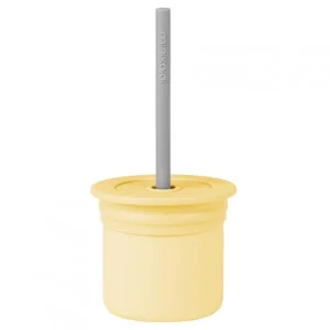 LeT Les enfants Terribles Gobelet 3 en 1 Sip+Snack - Jaune/Gris