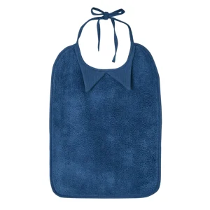 LET83700 Grand bavoir bambou et gaze de coton indigo