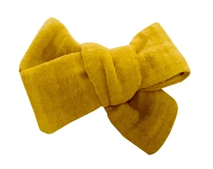 LET83700 Grande barrette anti-glisse double gaze rose blush pois or