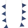 LET83700 Guirlande fanions coton Nuit Etoilée gris/ indigo/ argent
