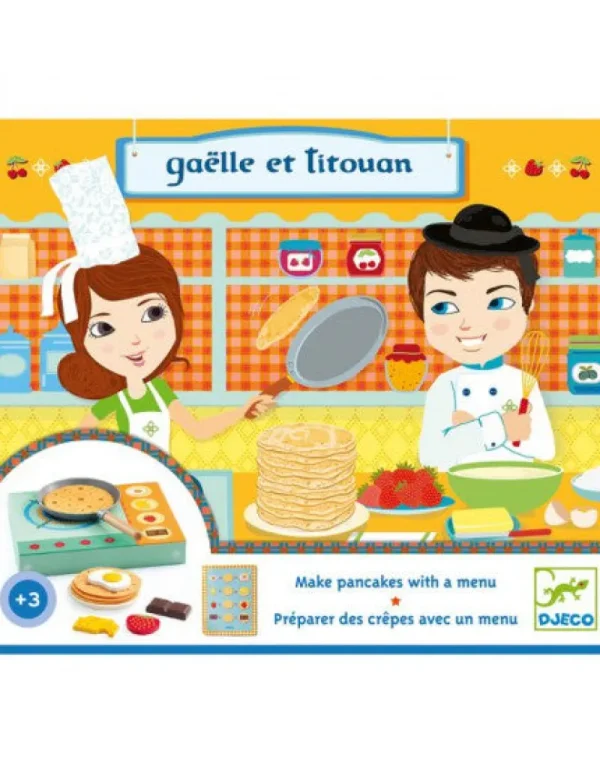 LeT Les enfants Terribles Imitation - Gaelle et Titouan - Préparer des crêpes avec un menu