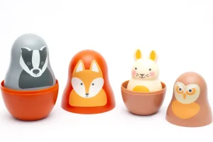 LET83700 Jouet à emboîter style poupées russes - Animaux de la forêt
