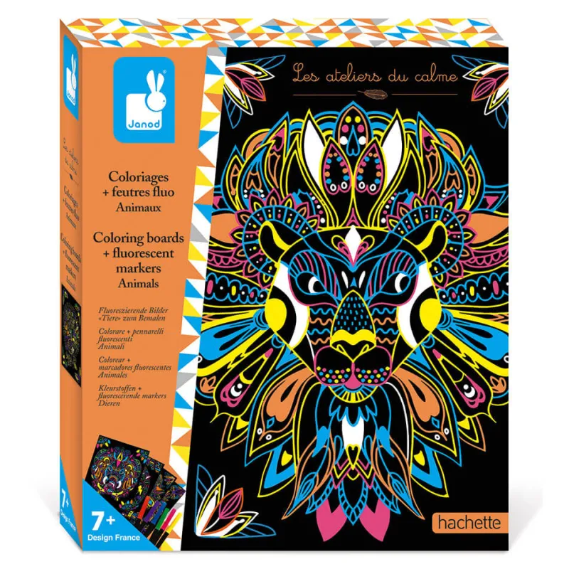 kit_cratif__coloriages__f_0.webp LeT Les enfants Terribles Kit créatif - Coloriages + feutres fluo animaux
