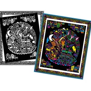 LeT Les enfants Terribles Kit créatif - Coloriages + feutres fluo animaux