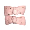 LET83700 Lot 2 barrettes clic clac rose blush pois or