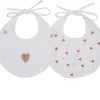 LET83700 Lot de 2 bavoirs "Mon petit coeur" - BB&Co