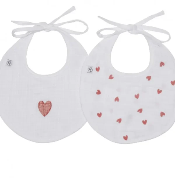 LET83700 Lot de 2 bavoirs "Mon petit coeur" - BB&Co