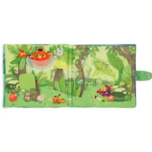LET83700 Moulin Roty - Livre tissu d'activité - Dans la jungle