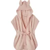 LET83700 Peignoir bébé bambou et gaze de coton rose blush 0/2 ans