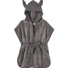 LET83700 Peignoir bébé bambou et gaze de coton gris 0/2 ans
