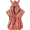 LET83700 Peignoir bébé bambou et gaze de coton marsala 2/4 ans