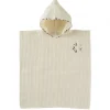 LET83700 Poncho de bain à capuche en nid d'abeille ivoire 3-5ans - BB&Co