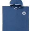 LET83700 Poncho de bain en nid d'abeille indigo