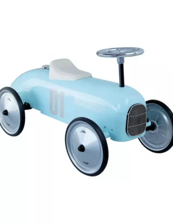 LET83700 Porteur Voiture Vintage - Bleu tendre - Vilac