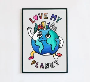 LET83700 Poster géant à colorier - Love my planet