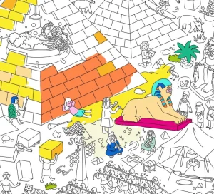 LET83700 Poster géant à colorier - Pyramid
