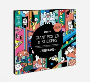 LET83700 Poster géant à stickers - Vidéo Game