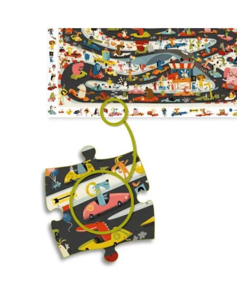 puzzle_observation__rally_2.webp LeT Les enfants Terribles Puzzle observation - Rallye automobile 54pcs