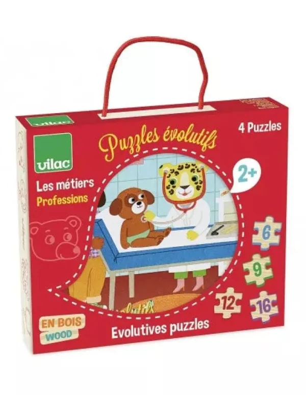LeT Les enfants Terribles 4 puzzles évolutifs métiers