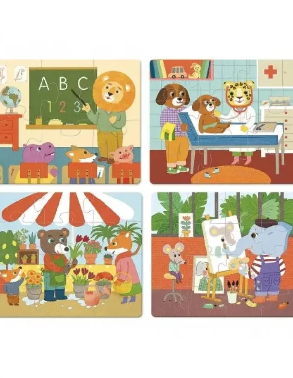 LeT Les enfants Terribles 4 puzzles évolutifs métiers