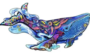 LeT Les enfants Terribles Rainbow wooden Puzzle baleine